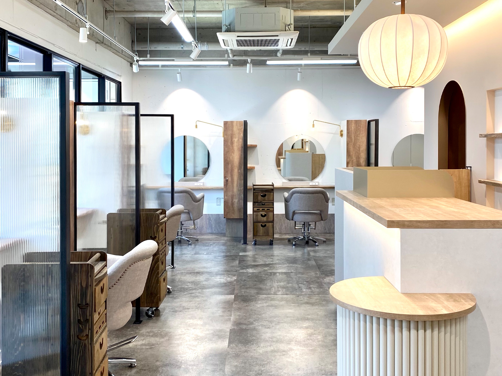 【美容室】SHEER 綾瀬店｜設計・施工例｜八百板工芸有限会社